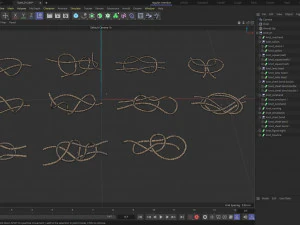 Knot model Strong Rope Knot 1 3D Model