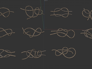Knot model Strong Rope Knot 1 3D 모델