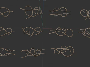Knot model Strong Rope Knot 1 3D Model