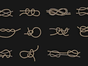 Knot model Strong Rope Knot 2 3D Model