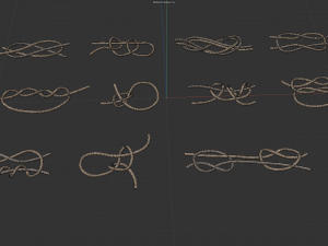 Knot model Strong Rope Knot 2 Model 3D