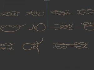 Knot model Strong Rope Knot 2 3D Model