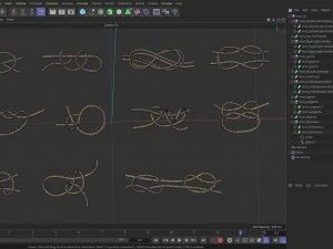 Knot model Strong Rope Knot 2 3D Model