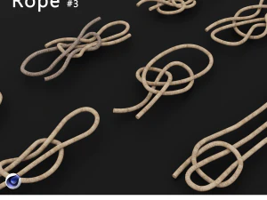 Modelo de nó Strong Rope Knot 3 Modelo 3D