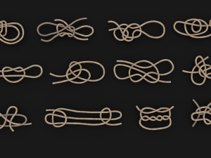 Knot model Strong Rope Knot 3 Model 3D