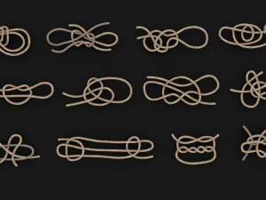 Knot model Strong Rope Knot 3 3D Model