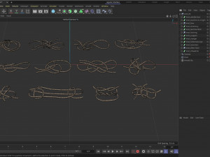 Knot model Strong Rope Knot 3 Model 3D
