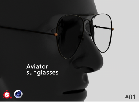 Aviator sunglasses 3D Model