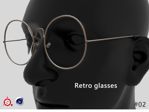Retro glasses 3D Model