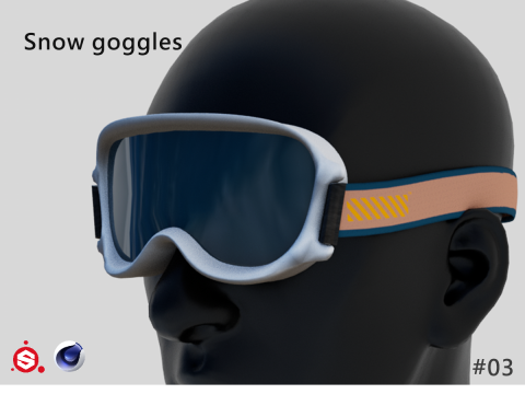 Snow goggles Modèle 3D