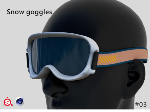 Lunettes de neige Modèle 3D
