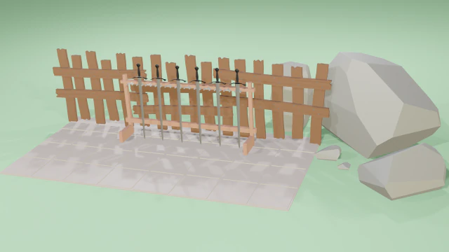 Set medievale in polietilene basso Modello 3D .c4d .max .obj .3ds .fbx .stl .blend 