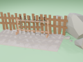Medieval low poly set 3D मॉडल