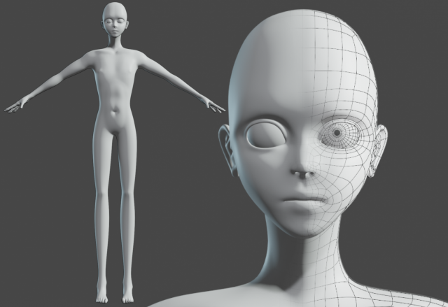 3D characteryoung man base mesh 3D 模型 .c4d .max .obj .3ds .fbx .stl .blend 