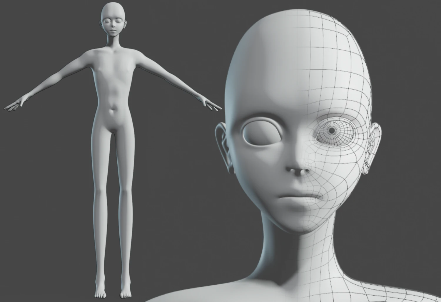 3D characteryoung man base mesh 3D Model .c4d .max .obj .3ds .fbx .stl .blend