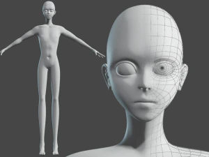 Тривимірна сітка в формі молодої людини 3D Модель