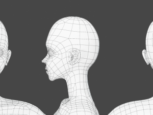 3D characteryoung man base mesh 3D 模型