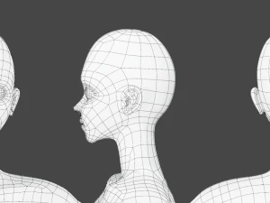 3D characteryoung man base mesh 3D Model