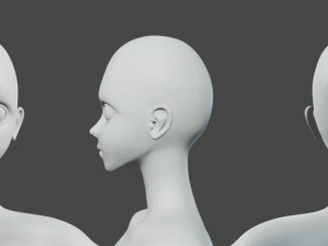 3D characteryoung man base mesh 3D Model