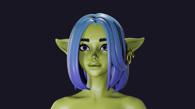Goblin Girl Basemesh 3D मॉडल .c4d .max .obj .3ds .fbx .stl .blend 