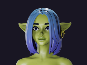 Goblin Girl Basemesh 3D Модель