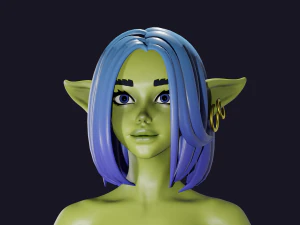 Gadis Goblin Basemesh Model 3D