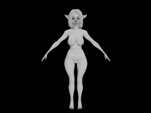Goblin Girl Basemesh 3D Model