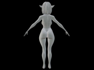Goblin Girl Basemesh 3D Model