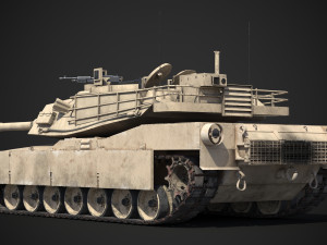 M1A2 Abrams Rigged Model 3D