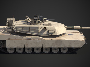 M1A2 Abrams Rigged Model 3D