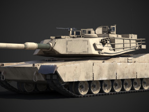 M1A2 Abrams Rigged Model 3D