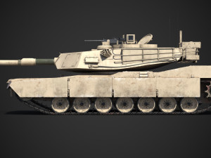 M1A2 Abrams Rigged Model 3D