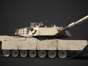 M1A2 Abrams Rigged Model 3D