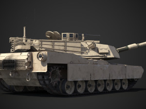 M1A2 Abrams Rigged Model 3D