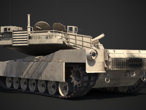 M1A2 Abrams Rigged Model 3D