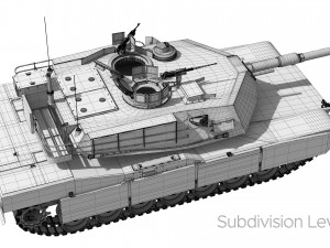M1A2 Abrams Rigged Model 3D