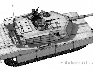 M1A2 Abrams Rigged Model 3D