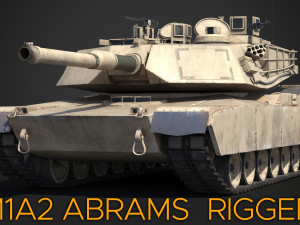 M1A2 Abrams Rigged 3D मॉडल
