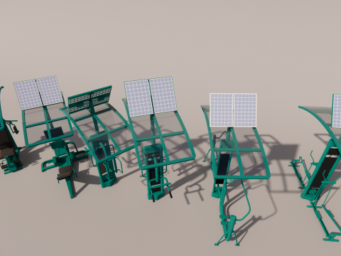 Solar-powered fitness equipment Modello 3D
