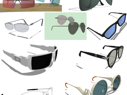 Glasses Collection -A1 3D Model