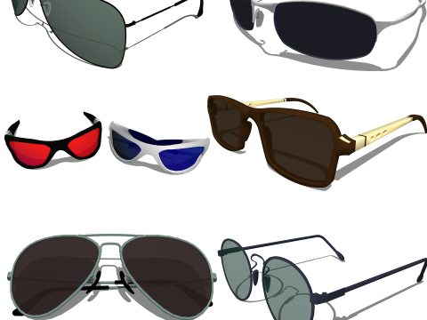 Glasses Collection -A4 3D Model