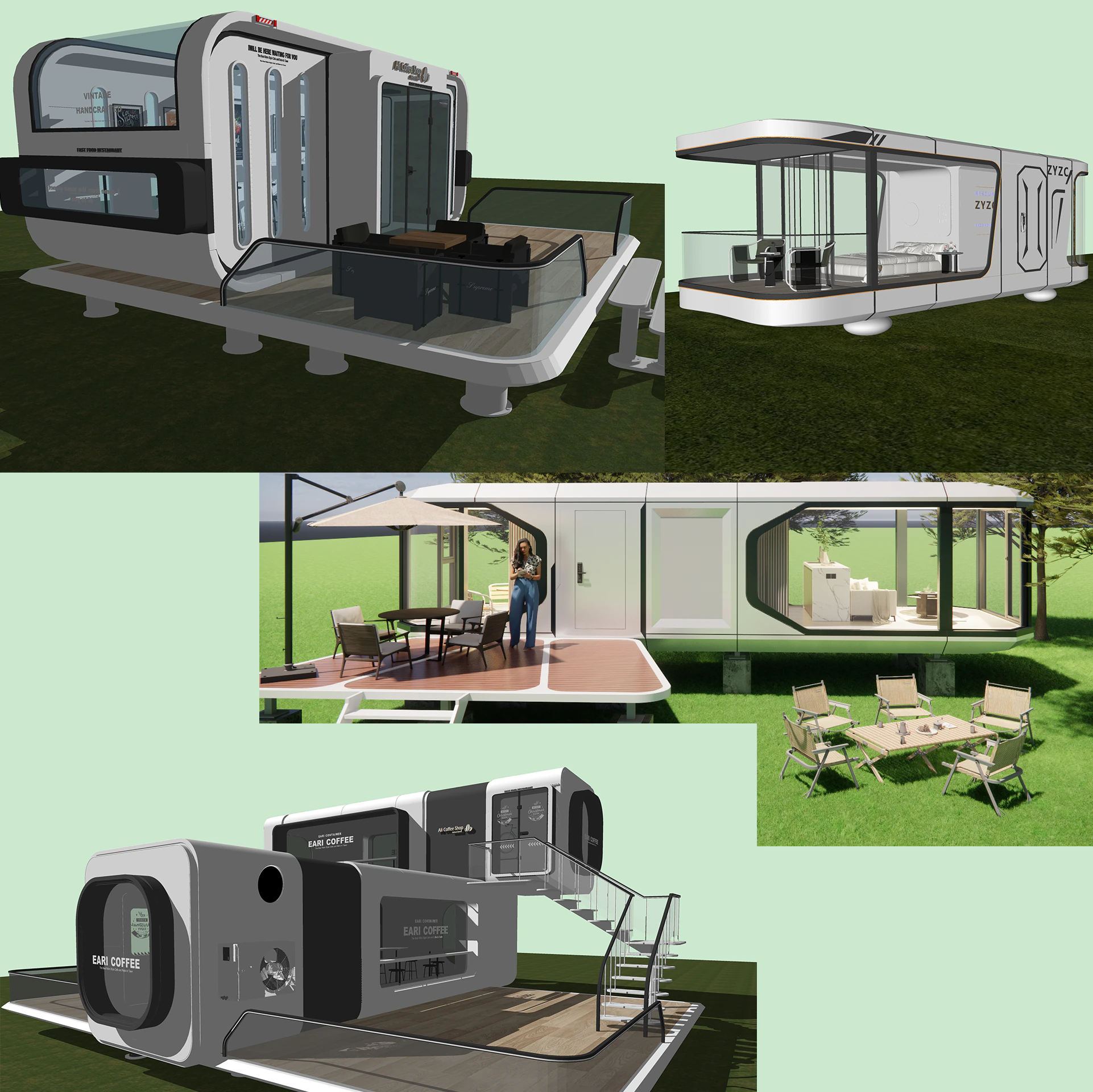 Capsule room -A5 3D Model .c4d .max .obj .3ds .fbx .stl .blend