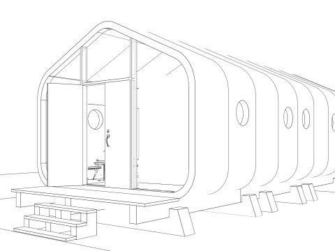 Capsule room -A7 3D मॉडल