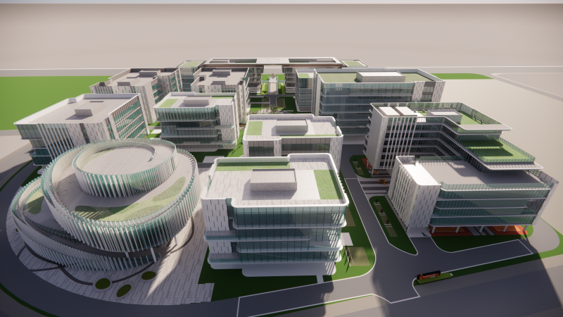 Modern City Block -A1 3D Model .c4d .max .obj .3ds .fbx .stl .blend