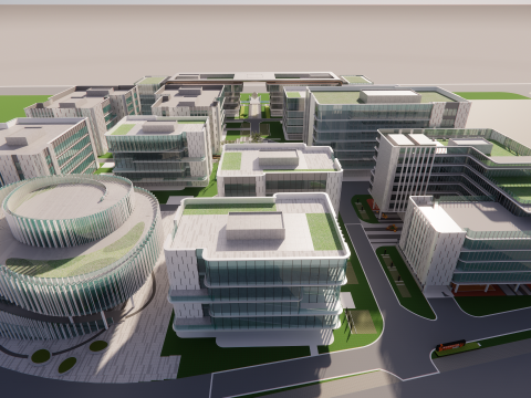 Modern City Block -A1 3D Model