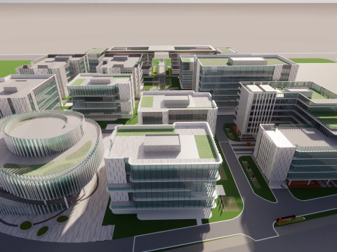 モダンシティブロック -A1 3Dモデル