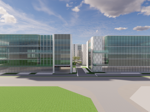 Modern City Block -A1 3D Model