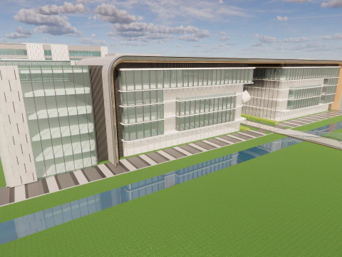 Modern City Block -A1 3D Model