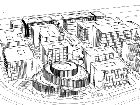 Modern City Block -A1 3D Model