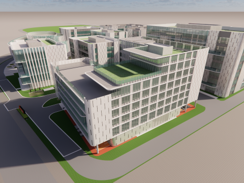 Modern City Block -A1 3D Model